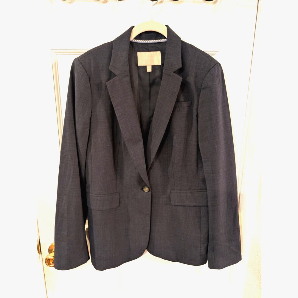 Banana Republic Gray Wool Blend Blazer Size 12